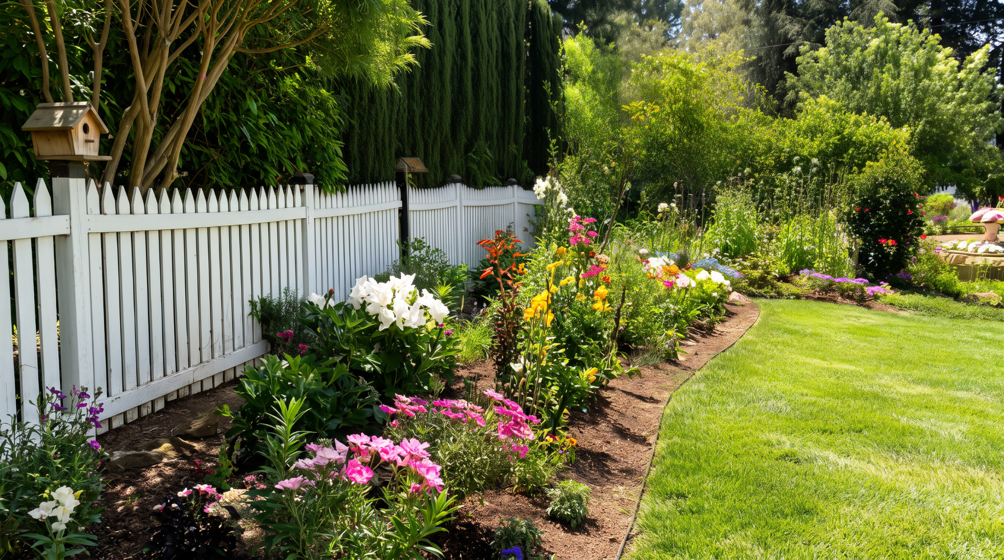 Colorful garden landscape
