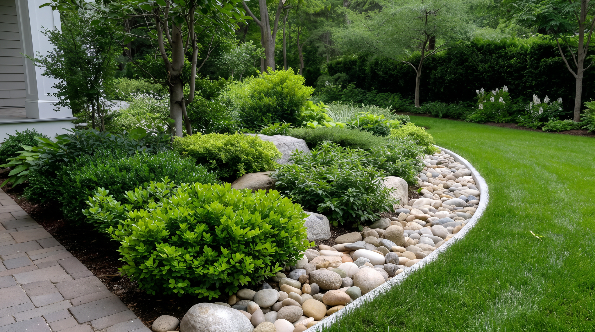 Stone landscape edging